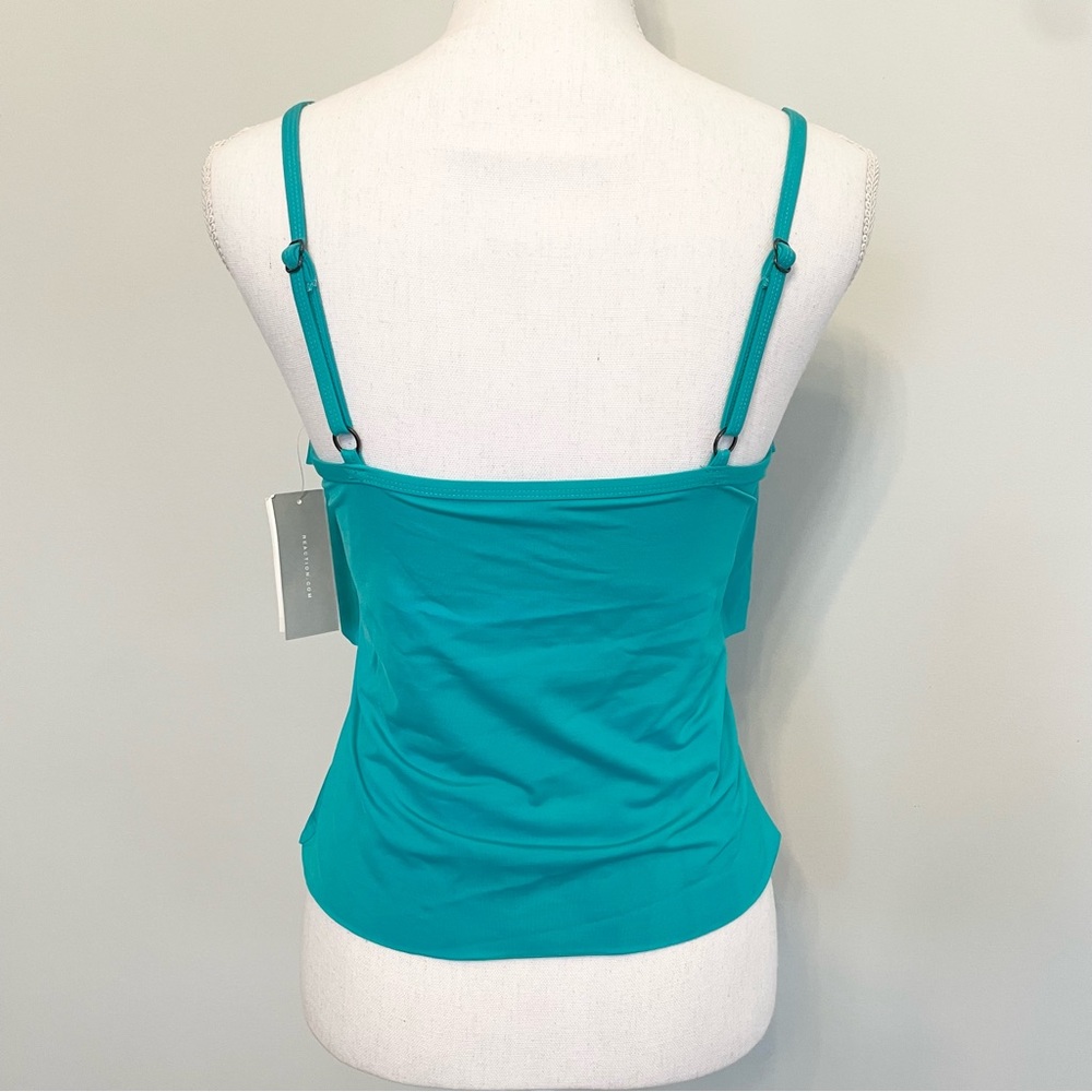 Kenneth Cole Reaction Ruffle Shuffle Tankini | Teal | Small - Picture 8 of 12
